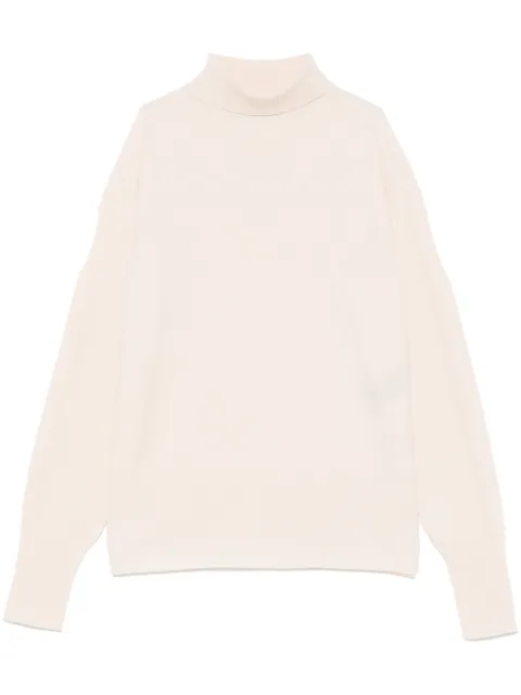 D.Exterior cut-out sleeves sweater