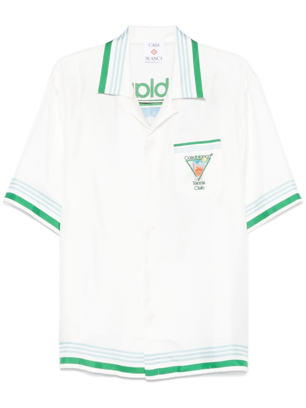 Casablanca Bowlingshirt met print Wit