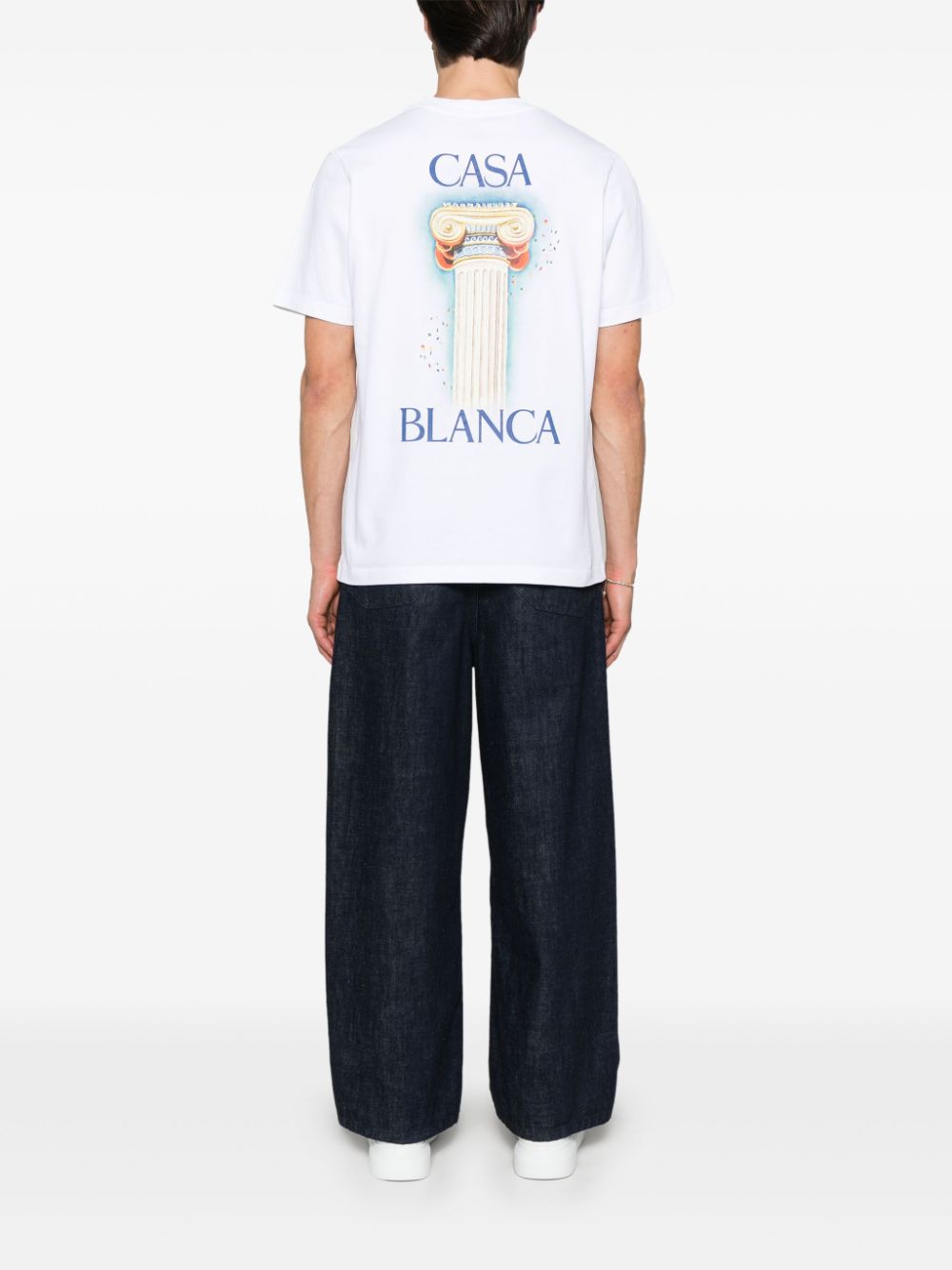 Casablanca T-shirt met print - Wit