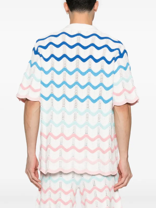 Casablanca Wave Shirt | White | FARFETCH