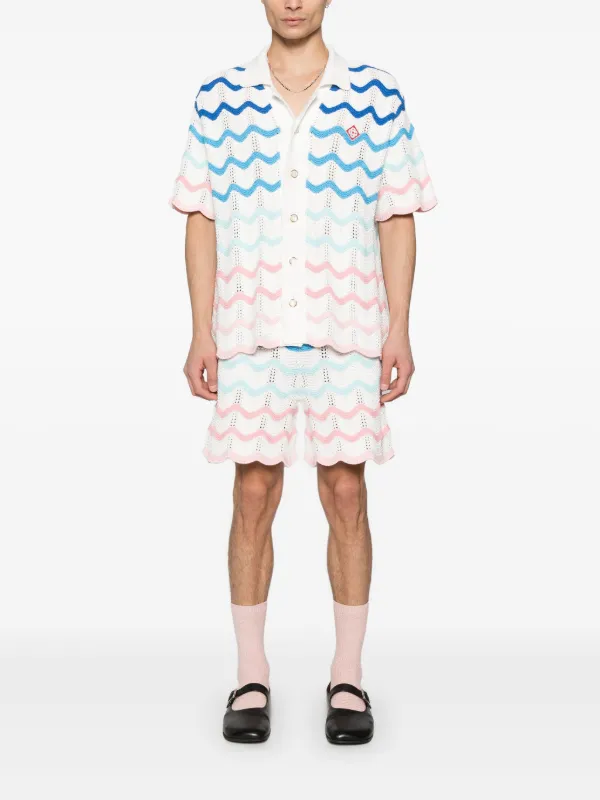 Casablanca Wave Shirt | White | FARFETCH JO