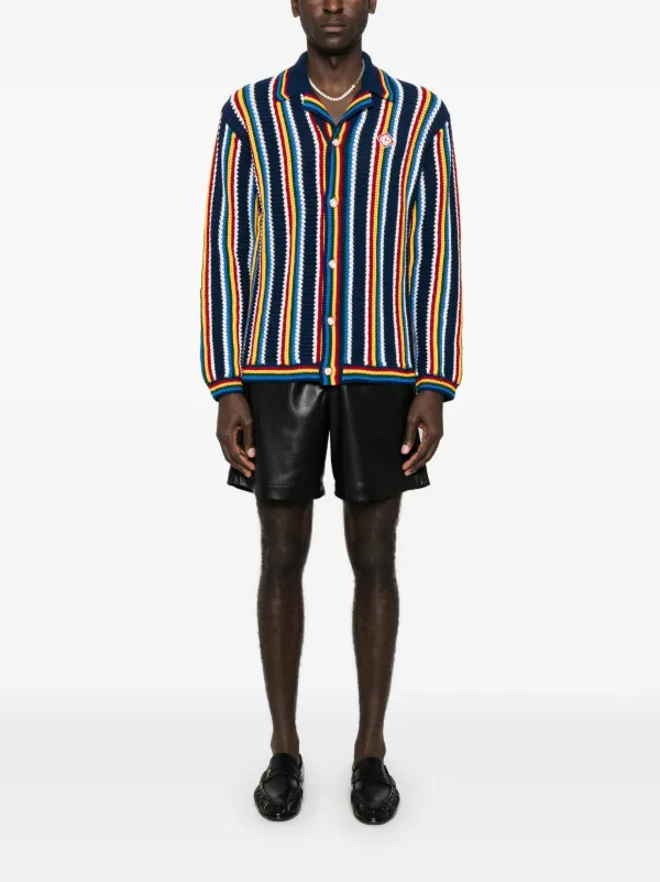 Casablanca クロシェニット カーディガン | ブルー | FARFETCH JP