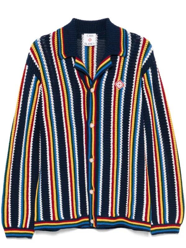 り*ん様 新品 The Barnnet バーネット クロシェニットカーディガン モールジャガードマルチパターンルーズニットカーディガン MONO