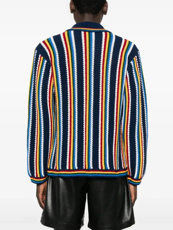 Casablanca クロシェニット カーディガン | ブルー | FARFETCH JP Casablanca クロシェニット カーディガン | ブルー | FARFETCH JP