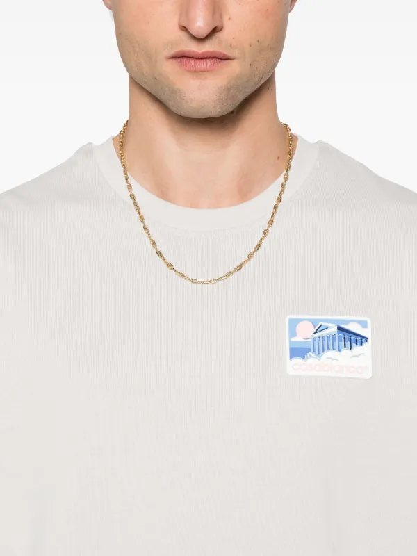 Casablanca logo-patch T-shirt | Grey | FARFETCH