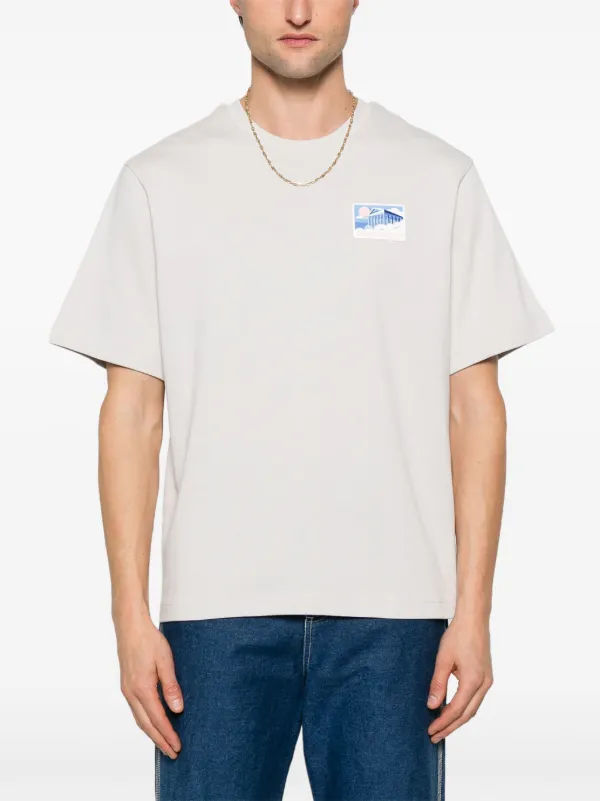 Tシャツ・カットソー CASABLANCA Men T-shirt Grey MS25JTS00102 02 Light grey crew neck t-shirt CASABLANCA MS25JTS00102 CASA