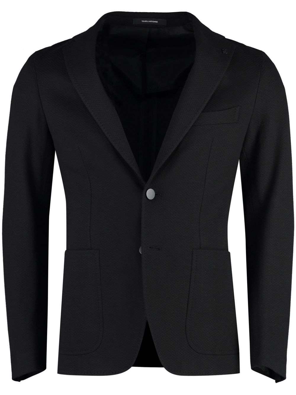 Tagliatore single-breasted cotton blazer - Black