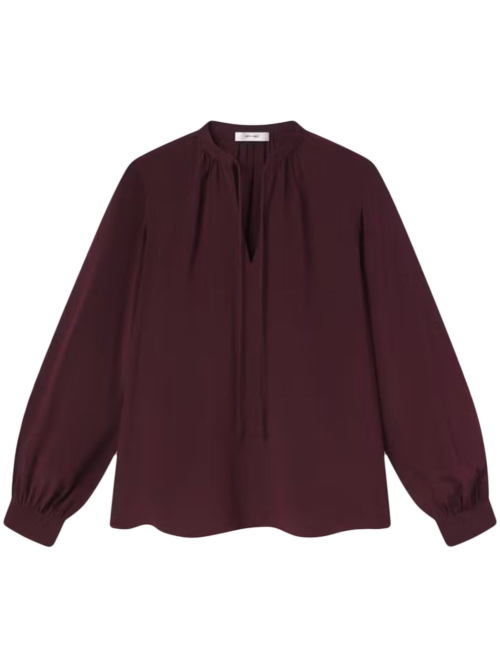 FRAME shirred tie-front blouse - Rouge