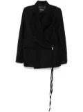 Andrea Ya'aqov wrap blazer - Black