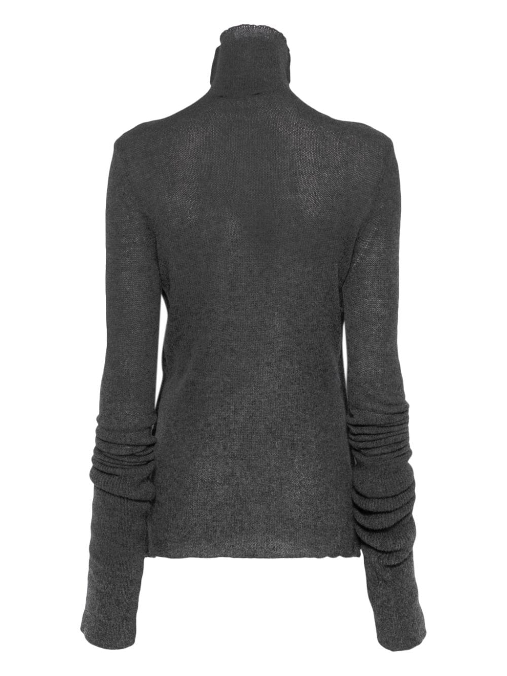 Shop Andrea Ya'aqov Roll-neck Sweater In Grey