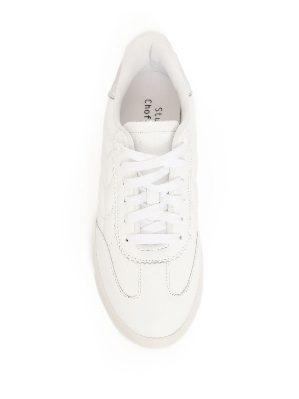 Shop Sarah Chofakian Stitch Detailing Trainers In White