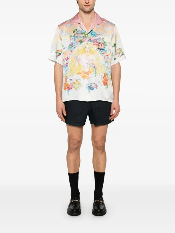 CASABLANCA カラフルグラフィック 半袖シャツ M Casablanca The Road To Knowledge Shirt | Pink | FARFETCH