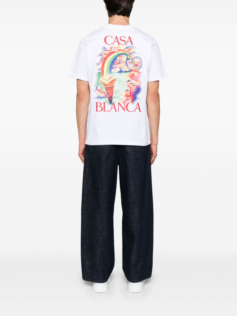 Casablanca T-shirt met print - Wit