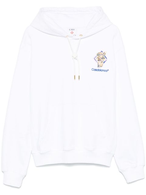 Casablanca logo-embroidered hoodie