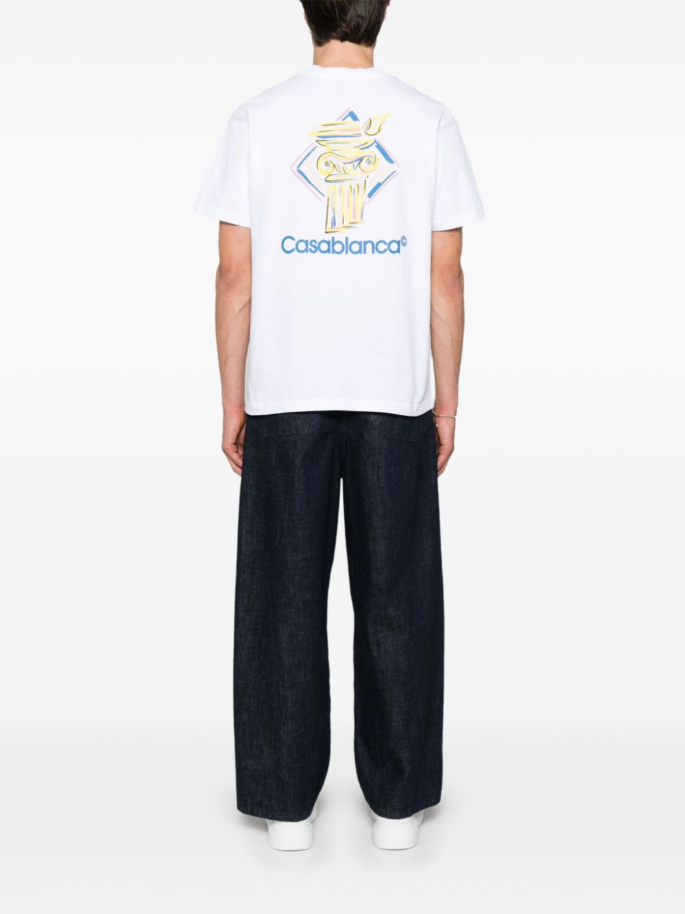 Casablanca T-shirt met print - Wit