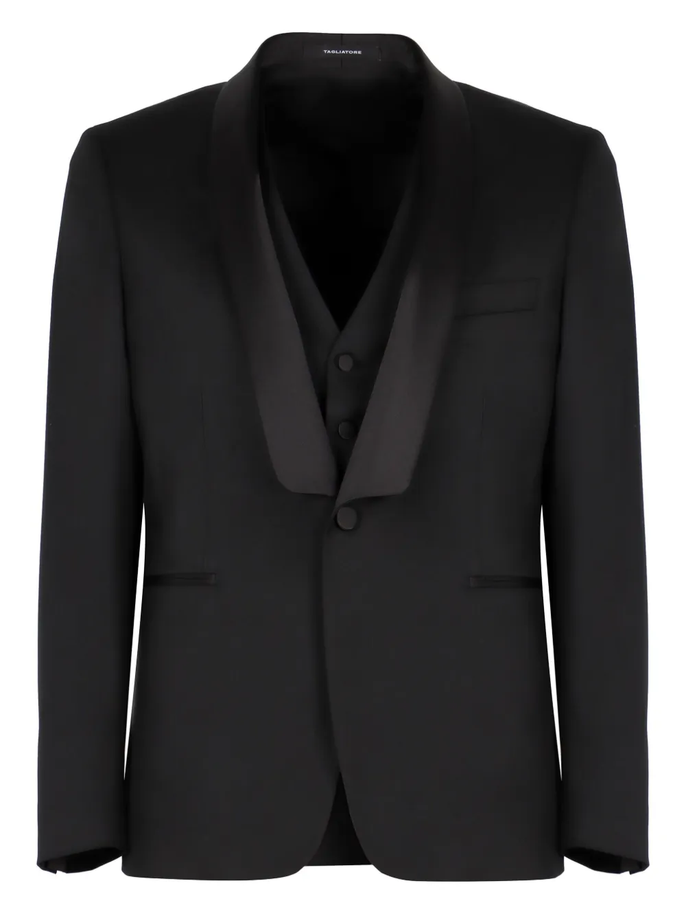 Tagliatore Pak met enkele rij knopen - Zwart