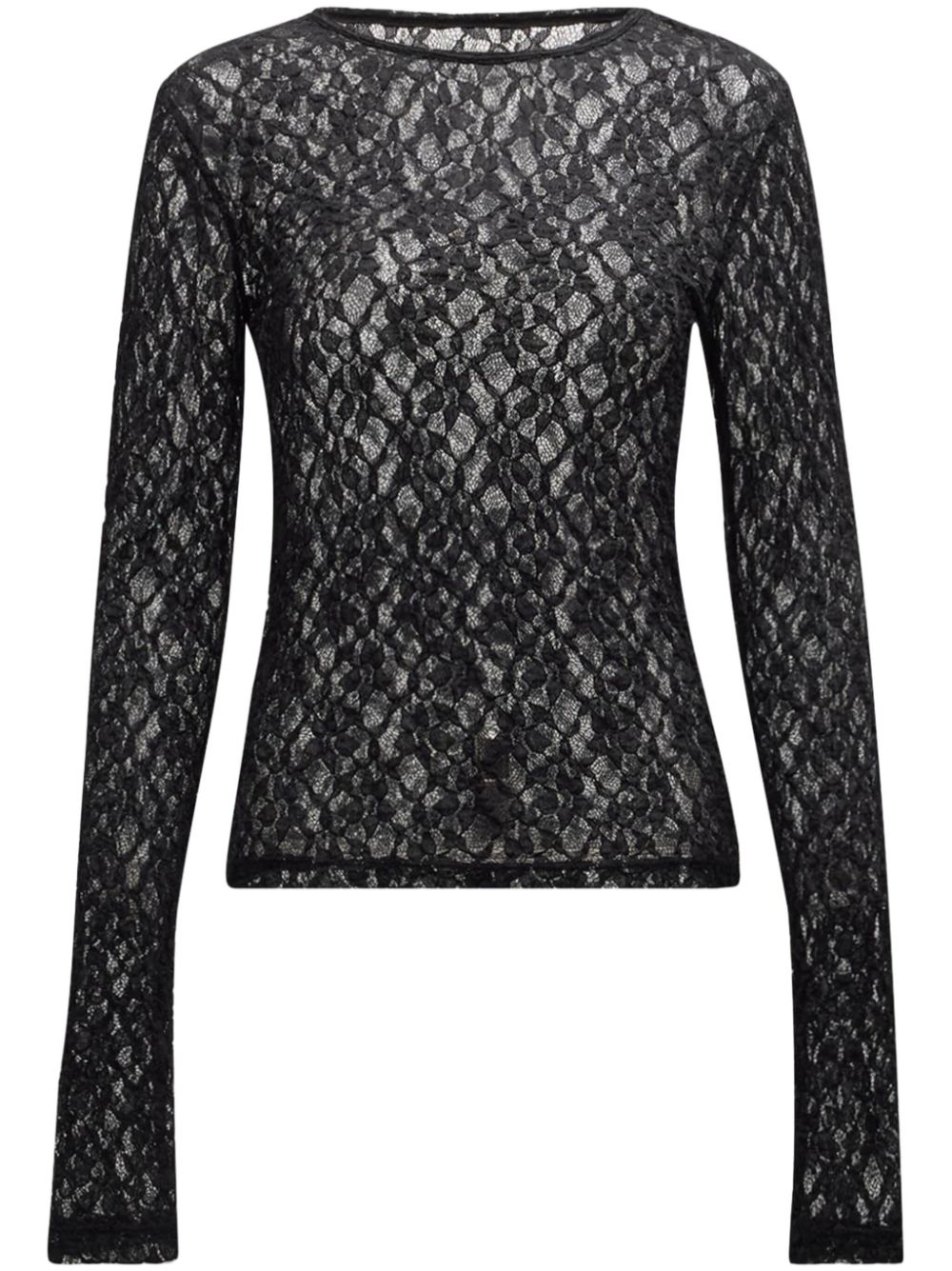 long-sleeved lace top