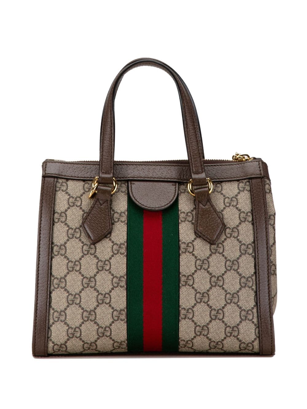 Gucci Pre-Owned 2016-2023 Small GG Supreme Ophidia satchel - Bruin