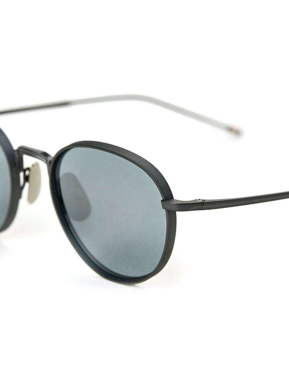 Shop Thom Browne Round-frame Sunglasses In Black