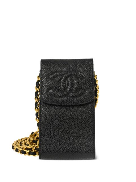 HOT SALE CHANEL 1995 CC stitch case Women