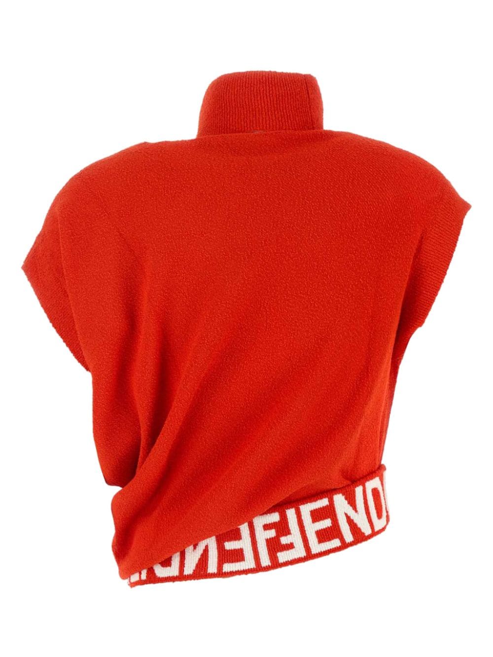 FENDI Top met geborduurd logo - Oranje