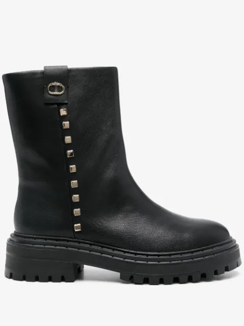 TWINSET logo-plaque ankle boots