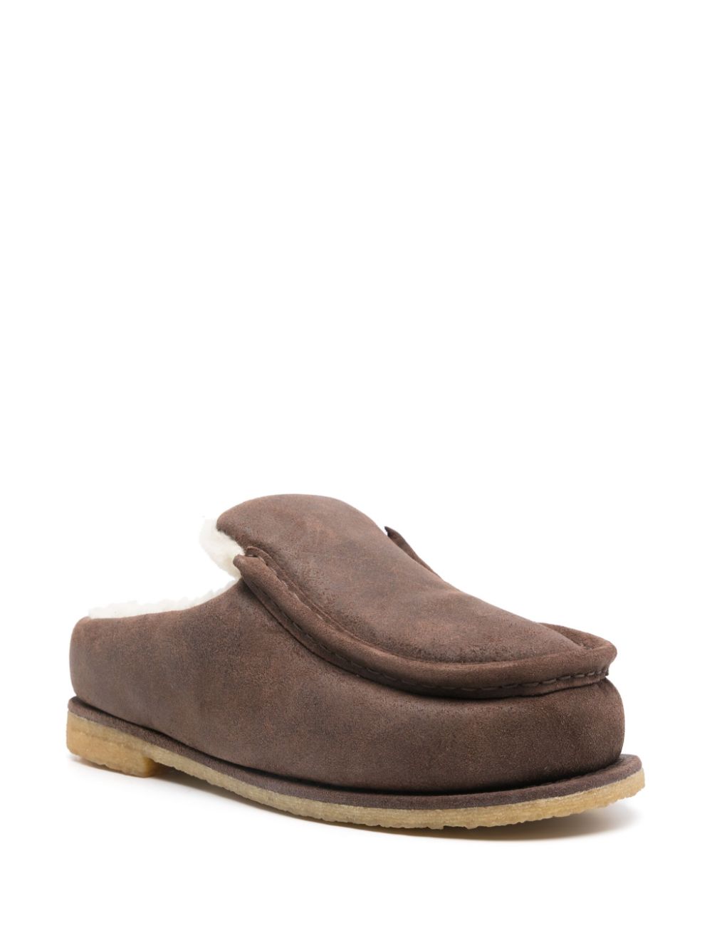 JW Anderson Gewatteerde slippers - Bruin