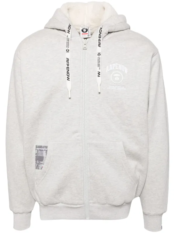 A BATHING APE ホワイト ジップアップジャケット（AAPE BY *A BATHING 