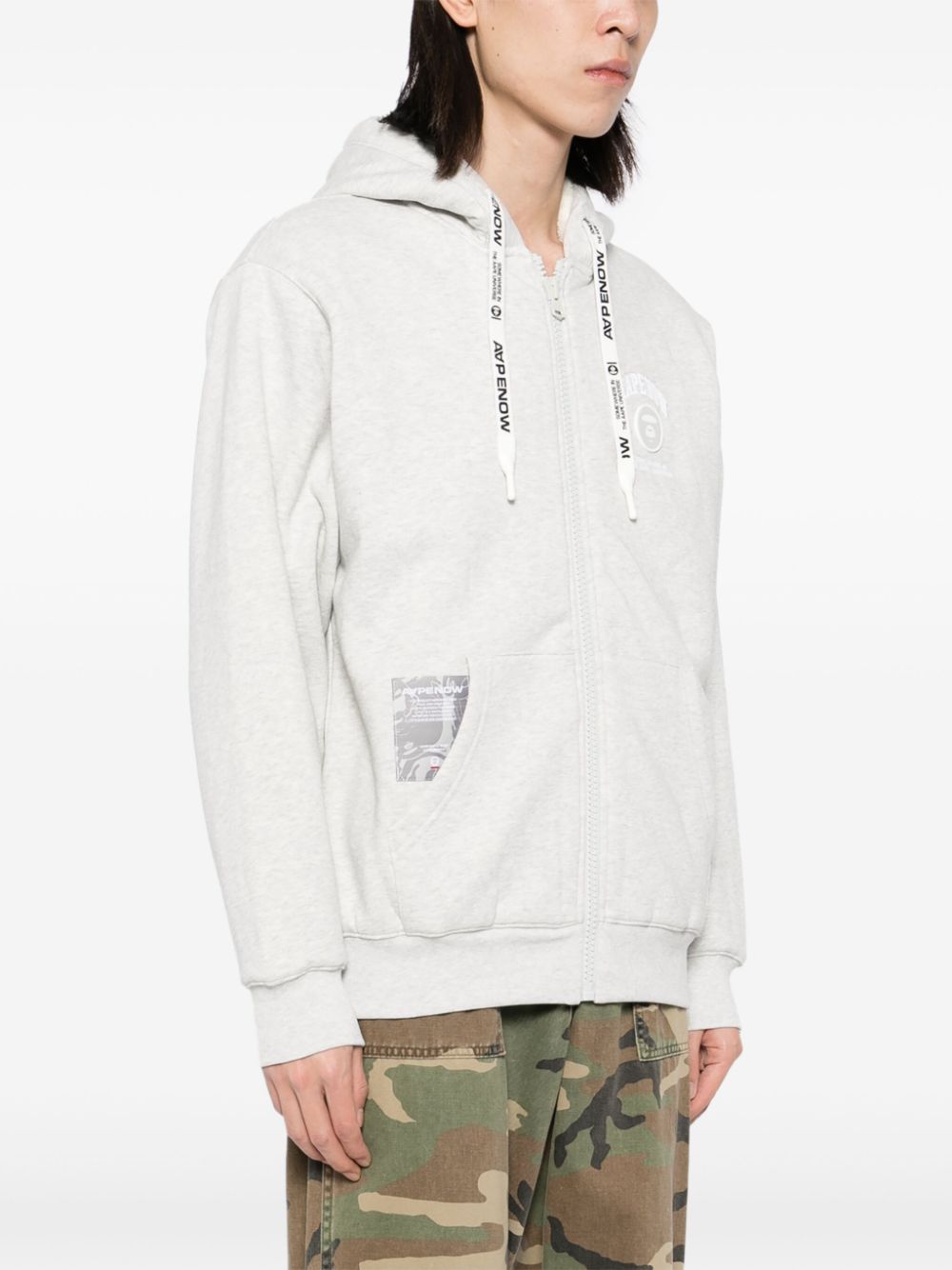 AAPE BY *A BATHING APE logo-patch hooded jacket Men