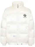 AAPE BY *A BATHING APE® Moonface logo down jacket - White