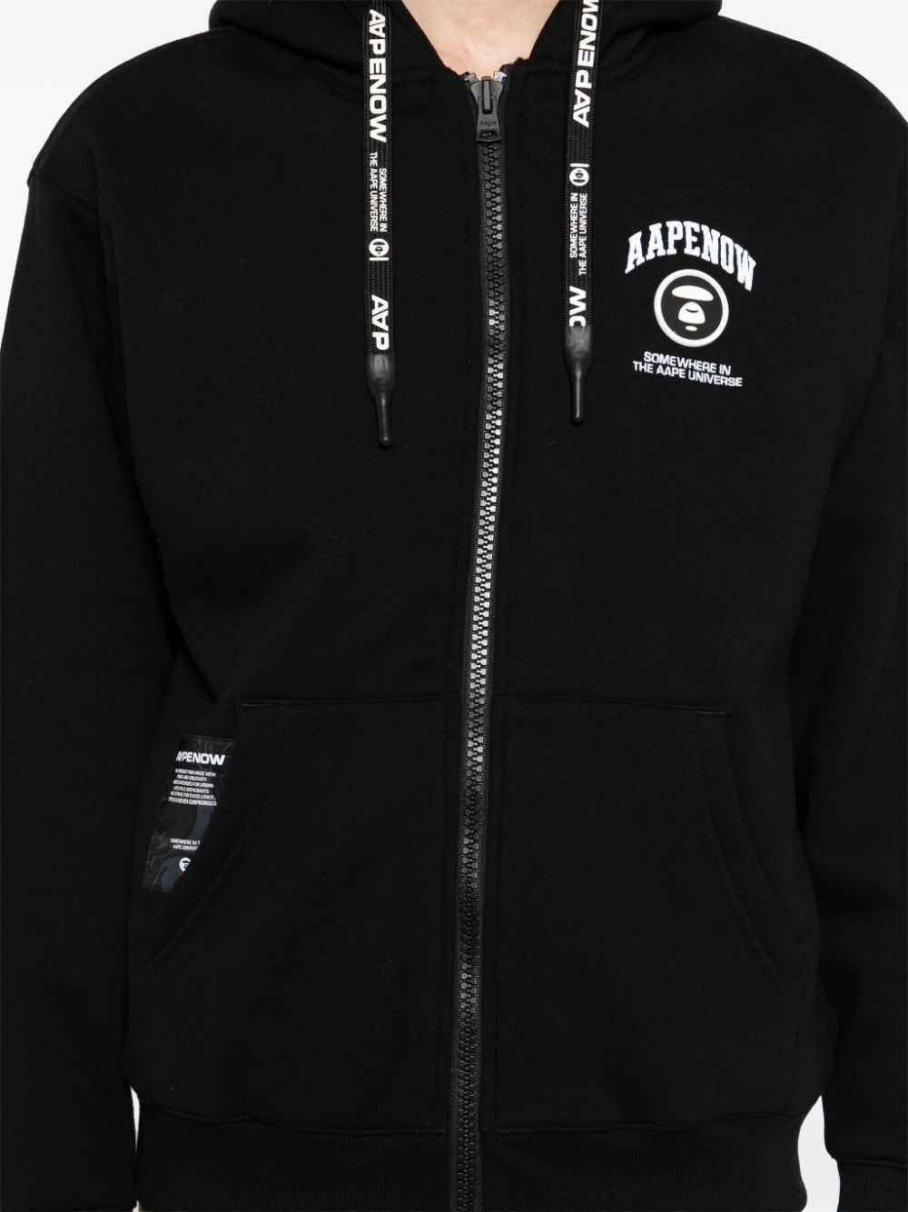 AAPE BY *A BATHING APE logo-patch hooded jacket Men