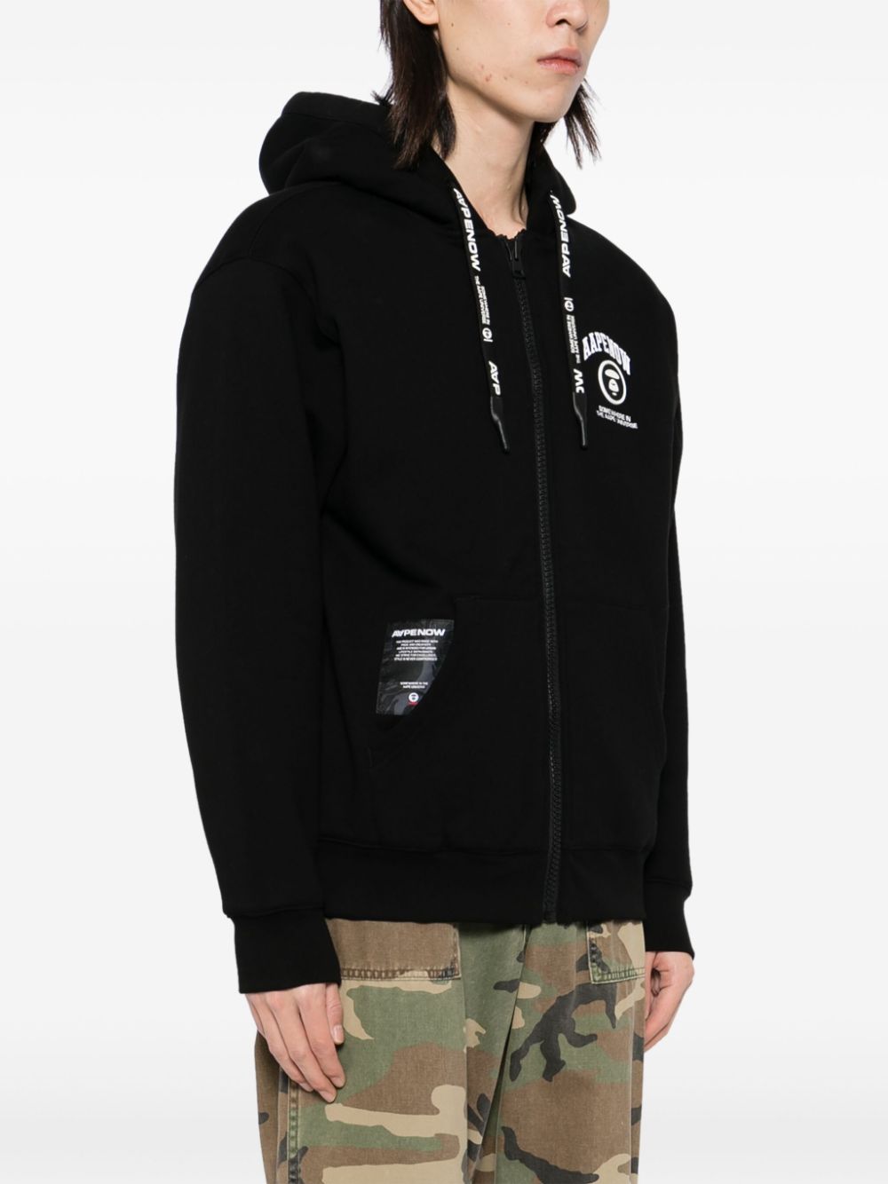 AAPE BY *A BATHING APE logo-patch hooded jacket Men