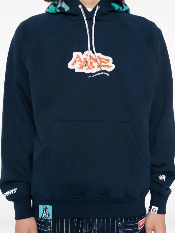 関送込【AAPE by A BATHING APE】ムーンフェイス ロゴ パーカー AAPE Moonface logo hooded varsity jacket | Bape official