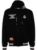 AAPE BY *A BATHING APE® Moonface logo hooded varsity jacket - Black