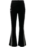 AAPE BY *A BATHING APE® logo-patch flared trousers - Black