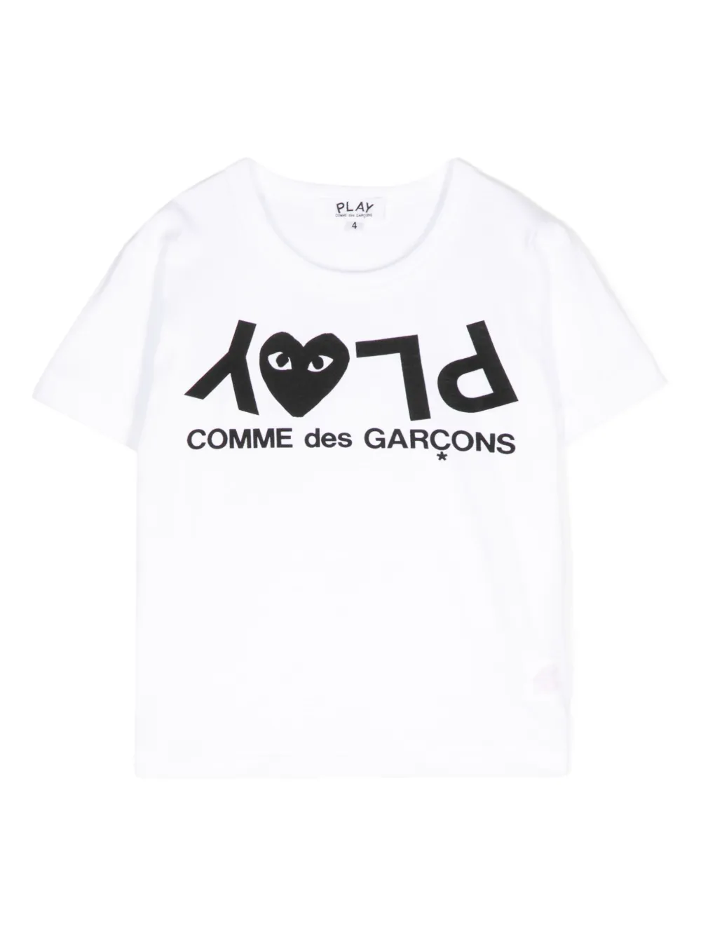 Comme Des Garçons Play logo print cotton t-shirt | White | Image 1