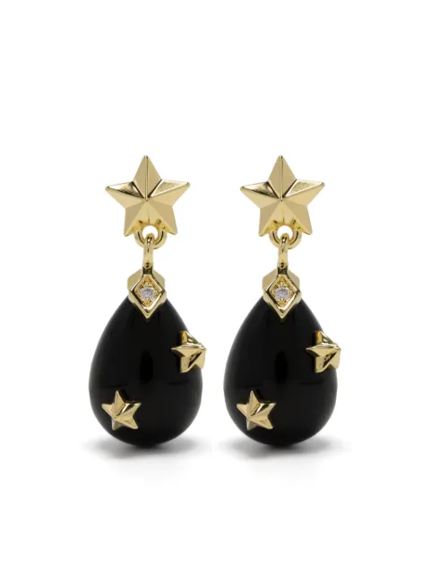 Eshvi Onyx tear drop earrings