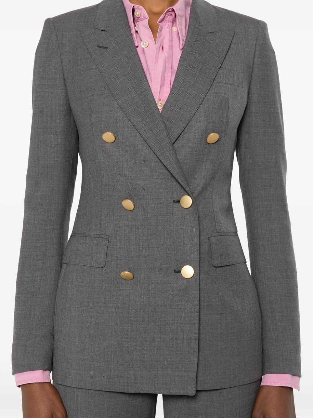 Shop Tagliatore Double-breasted Suit In Grey