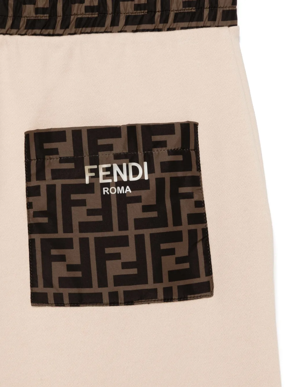 Fendi Kids Trainingsbroek met FF-patroon Beige