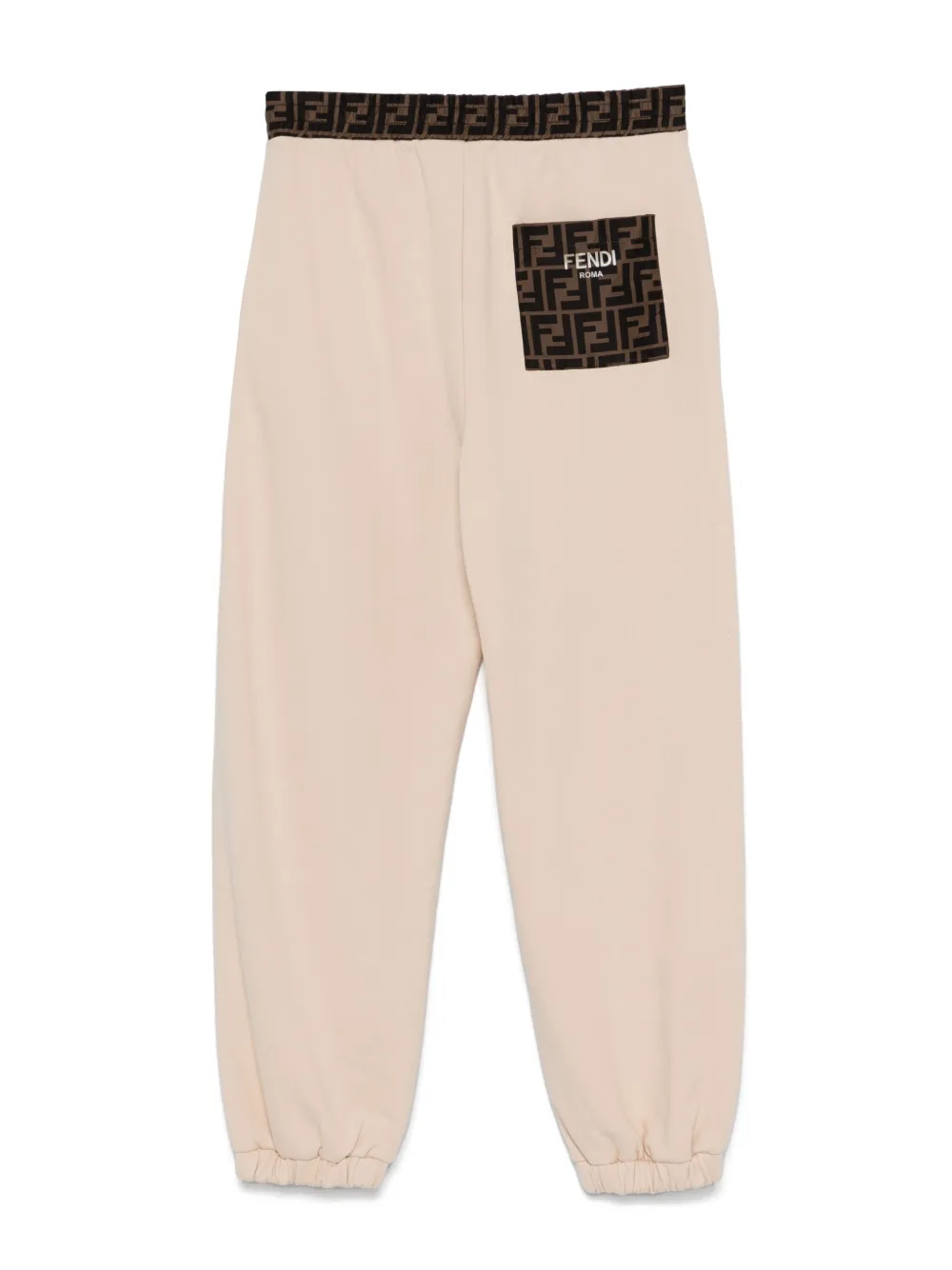 Fendi Kids Trainingsbroek met FF-patroon Beige