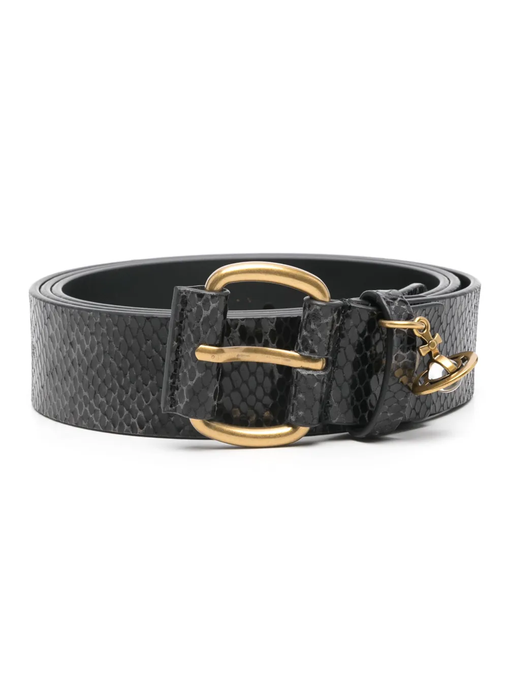 Vivienne Westwood Wide Alex Charm Belt Black FARFETCH
