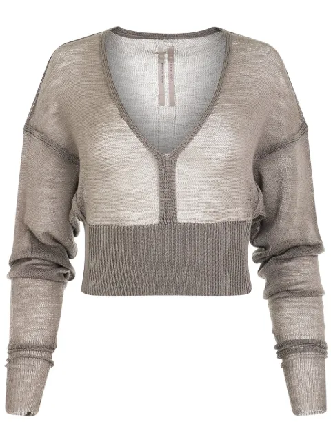 Rick Owens cropped virgin wool jumper 