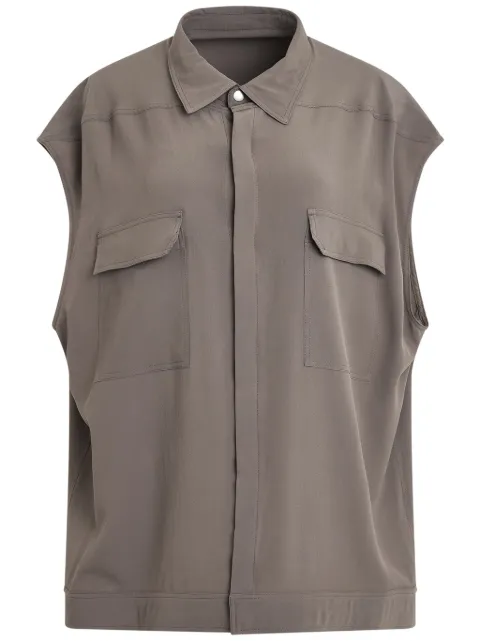 Rick Owens sleeveless classic collar shirt