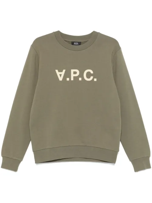 A.P.C. sweat à logo floqué - Vert - A.P.C. - Modalova