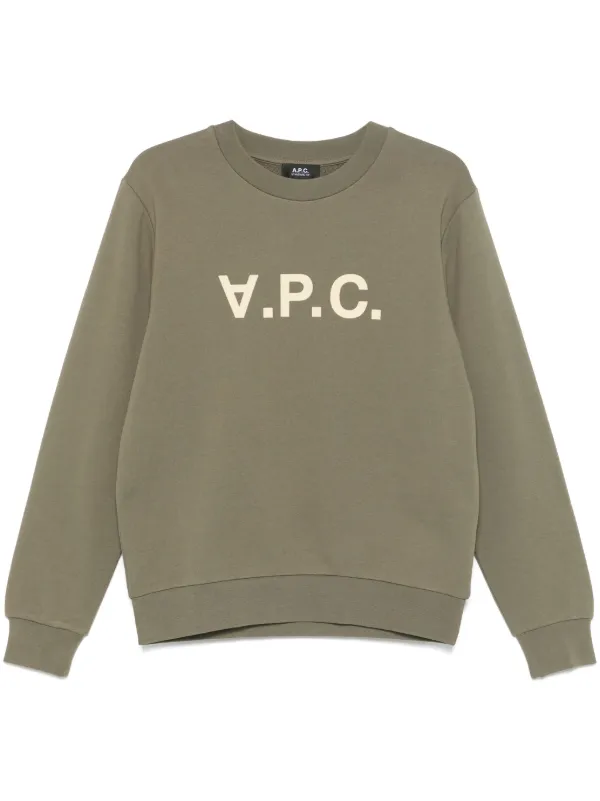 ★A.P.C.★ VPC Logo Sweatshirt Green Vermil COFAXH27378TPC C V.P.C. sweatshirt | Combed organic fleece | A.P.C. Ready-to-Wear