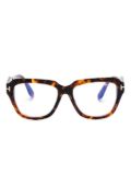 TOM FORD Eyewear oversize-frame glasses - Brown