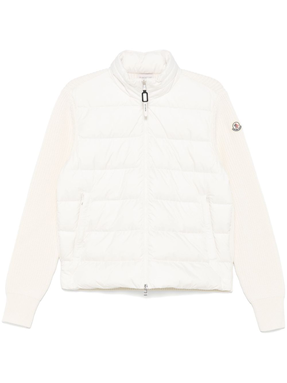 Shop Moncler Padded Zip-up Hooded Jacket In White