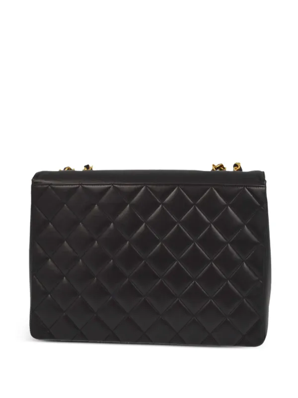 CHANEL Pre-Owned 1992 Maxi Classic Flap Shoulder Bag | Black