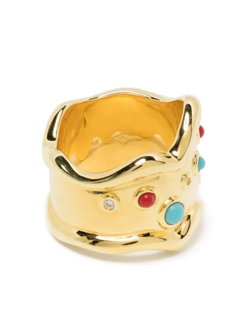 Eshvi crystal-embellished ring