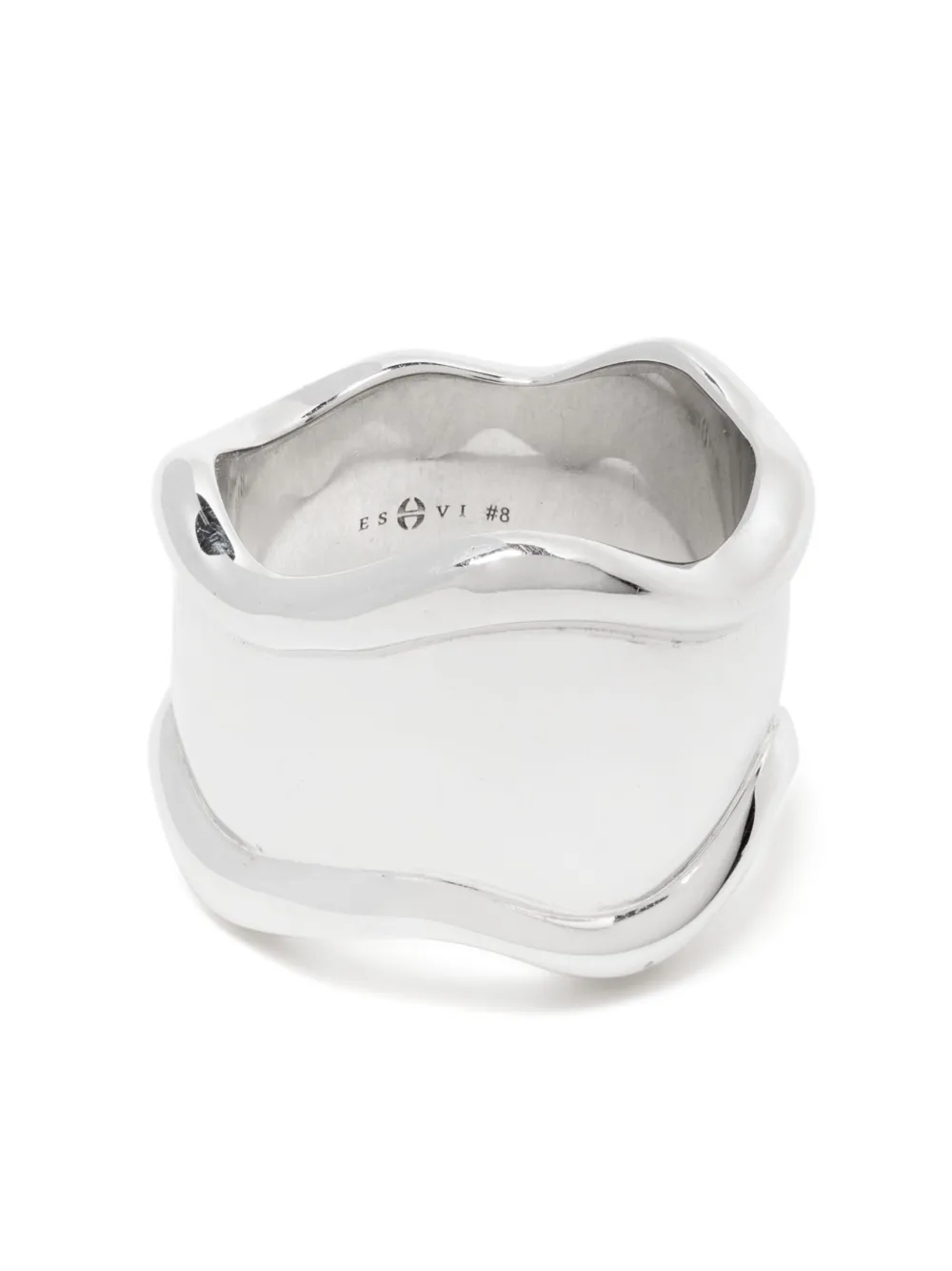 Eshvi wave brass ring | Silver | Image 1